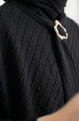 بلوزة برباط ياقة 71370-05 سوداء 71370-05