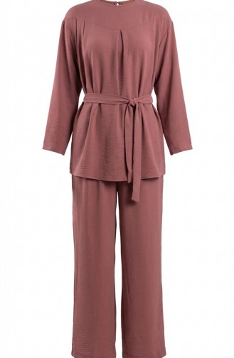 Tweedelige Set Van Tuniek En Broek Van Aerobin-stof 4141-01 Roze 4141-01