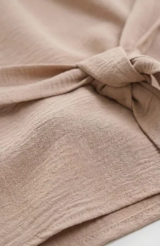 Tweedelige Set Van Tuniek En Broek Van Aerobin-stof 4141-02 Beige 4141-02