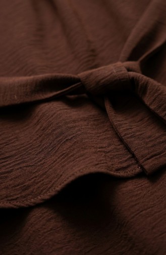 Tweedelige Set Van Tuniek En Broek Van Aerobin-stof 4141-04 Bruin 4141-04