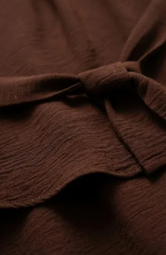 Tweedelige Set Van Tuniek En Broek Van Aerobin-stof 4141-04 Bruin 4141-04