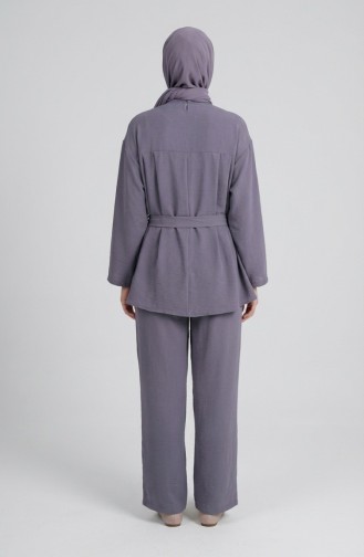 Tweedelige Set Van Tuniek En Broek Van Aerobin-stof 4141-05 Grijs 4141-05