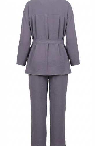 Tweedelige Set Van Tuniek En Broek Van Aerobin-stof 4141-05 Grijs 4141-05