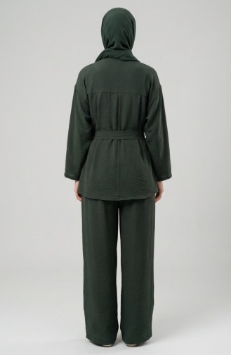 Tweedelige Set Van Tuniek En Broek Van Aerobin-stof 4141-06 Khaki 4141-06