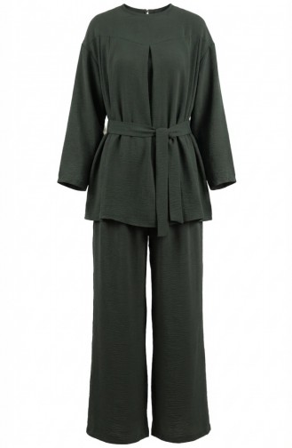 Tweedelige Set Van Tuniek En Broek Van Aerobin-stof 4141-06 Khaki 4141-06