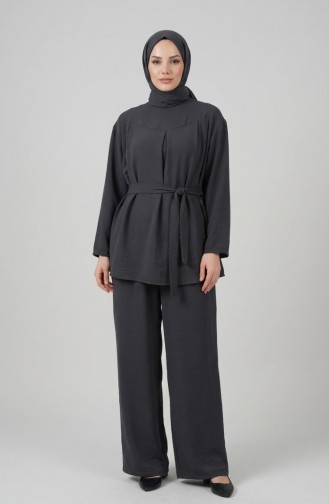 Tweedelige Set Van Tuniek En Broek Van Aerobin-stof 4141-07 Antraciet 4141-07