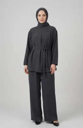 Tweedelige Set Van Tuniek En Broek Van Aerobin-stof 4141-07 Antraciet 4141-07
