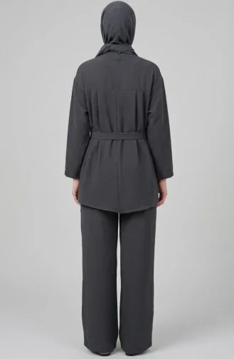 Tweedelige Set Van Tuniek En Broek Van Aerobin-stof 4141-07 Antraciet 4141-07