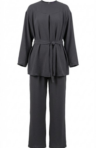 Tweedelige Set Van Tuniek En Broek Van Aerobin-stof 4141-07 Antraciet 4141-07