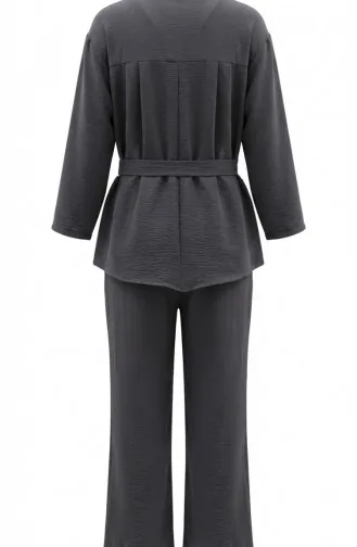 Tweedelige Set Van Tuniek En Broek Van Aerobin-stof 4141-07 Antraciet 4141-07