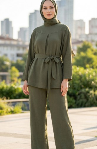 Tweedelige Set Van Tuniek En Broek Van Aerobin-stof 4141-09 Lichtgroen 4141-09