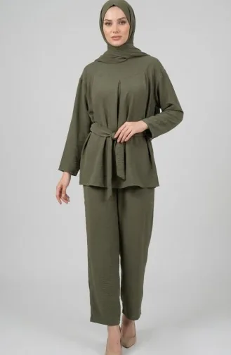 Tweedelige Set Van Tuniek En Broek Van Aerobin-stof 4141-09 Lichtgroen 4141-09