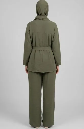 Tweedelige Set Van Tuniek En Broek Van Aerobin-stof 4141-09 Lichtgroen 4141-09