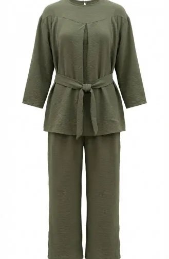 Tweedelige Set Van Tuniek En Broek Van Aerobin-stof 4141-09 Lichtgroen 4141-09