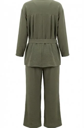 Tweedelige Set Van Tuniek En Broek Van Aerobin-stof 4141-09 Lichtgroen 4141-09