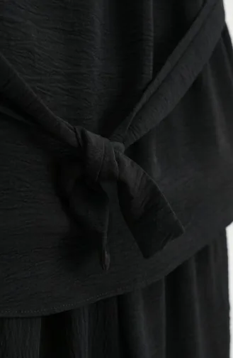 Tweedelige Set Van Tuniek En Broek Van Aerobin-stof 4141-11 Zwart 4141-11