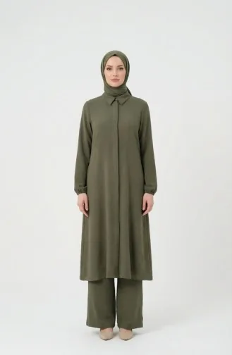 Ensemble Deux Pièces Tunique Et Pantalon En Tissu Aerobin 4142-03 Kaki 4142-03