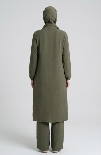 Aerobin Stoff-Tunika Und Hose Zweiteiliges Set 4142-03 Khaki 4142-03