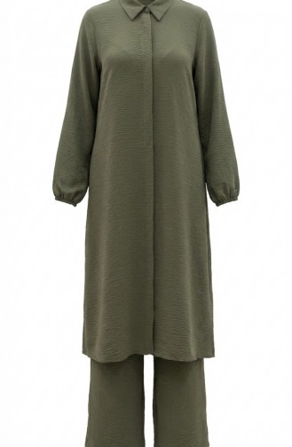 Aerobin Stoff-Tunika Und Hose Zweiteiliges Set 4142-03 Khaki 4142-03