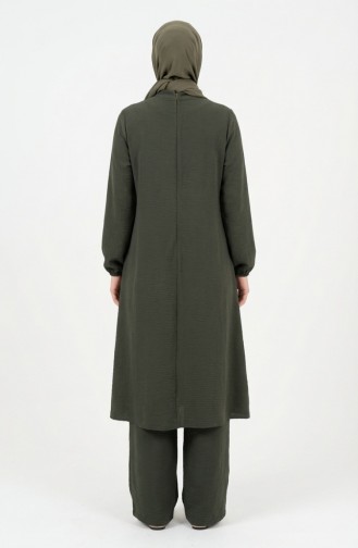 Aerobin Stoff-Tunika Und Hose Zweiteiliges Set 4142-06 Dunkelgrün 4142-06