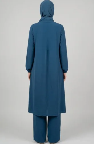 Aerobin Kumaş Tunik Pantolon İkili Takım 4142-07 İndigo