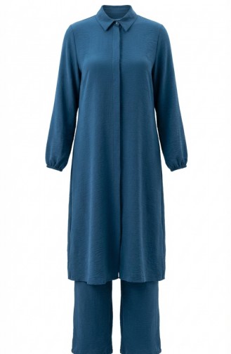 Tweedelige Set Van Tuniek En Broek Van Aerobin-stof 4142-07 Indigo 4142-07