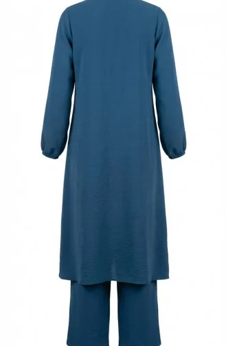 Aerobin Kumaş Tunik Pantolon İkili Takım 4142-07 İndigo