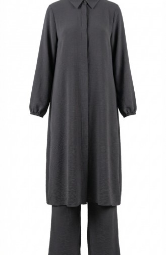 Ensemble Deux Pièces Tunique Et Pantalon En Tissu Aerobin 4142-08 Anthracite 4142-08
