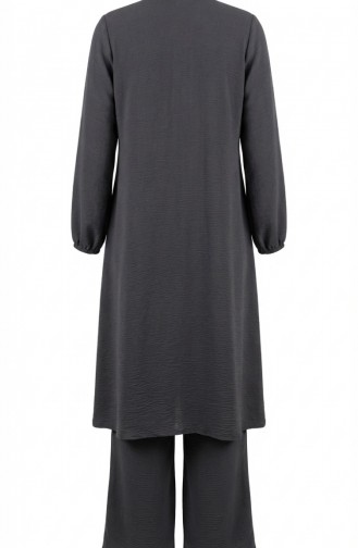 Ensemble Deux Pièces Tunique Et Pantalon En Tissu Aerobin 4142-08 Anthracite 4142-08