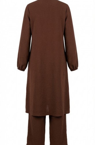 Aerobin Stoff-Tunika Und Hose Zweiteiliges Set 4142-10 Braun 4142-10