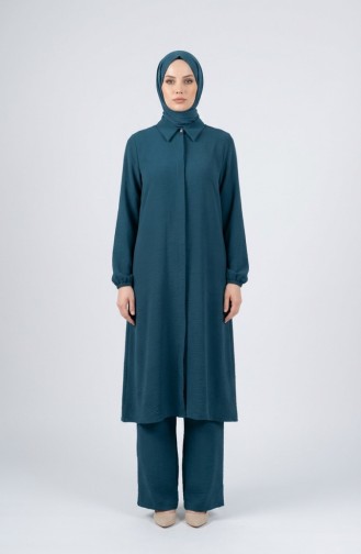 Aerobin Stoff-Tunika Und Hose Zweiteiliges Set 4142-11 Petrol 4142-11