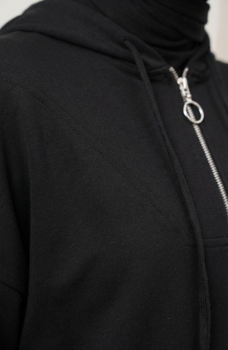 Ensemble Deux Pièces Tunique à Capuche Et Pantalon En Tissu Oysho 0236-01 Noir 0236-01