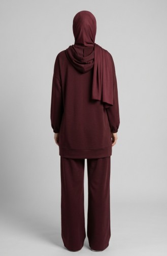 Oysho Stoffen Tweedelige Set Bestaande Uit Een Tuniek Met Capuchon En Een Broek (model 0236-04 Bruin). 0236-04