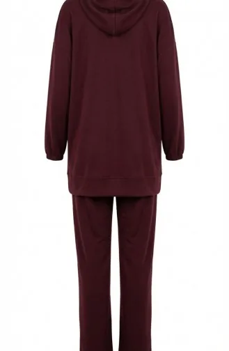 Oysho Stoff-Set Mit Kapuzentunika Und Hose Zweiteilig 0236-04 Braun 0236-04