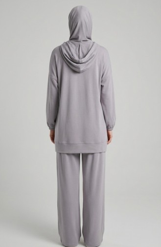 Oysho Stoffen Tweedelige Set Bestaande Uit Een Tuniek Met Capuchon En Een Broek (model 0236-05 Grijs) 0236-05