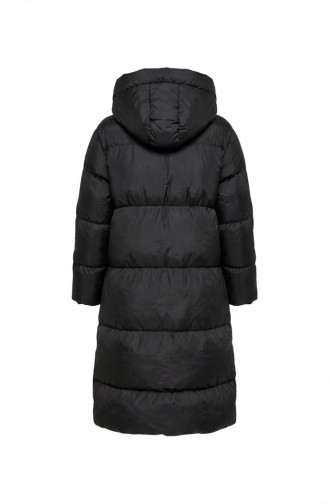 Kapüşonlu Şişme Mont 7031-02 Siyah