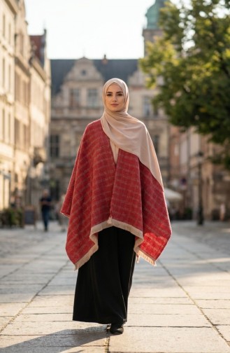 Schoudersjaal 1200-01 Bordeauxrood 1200-01