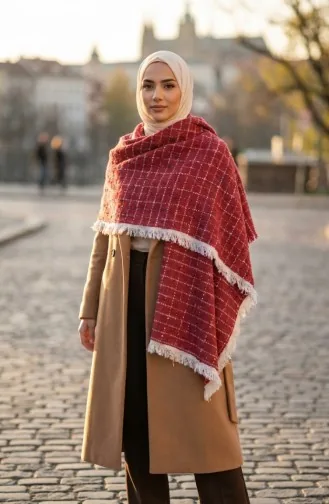 Omuz Şal 1201-01 Bordo