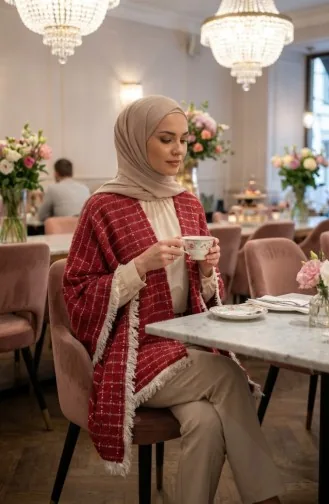 Omuz Şal 1201-01 Bordo