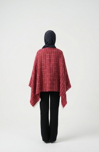 Schulterschal 1201-01 Burgunderrot 1201-01