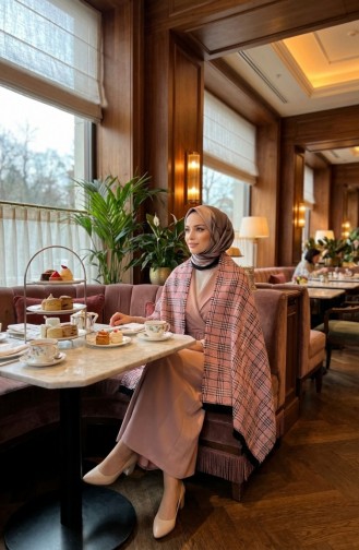 Schoudersjaal 1202-01 Roze 1202-01