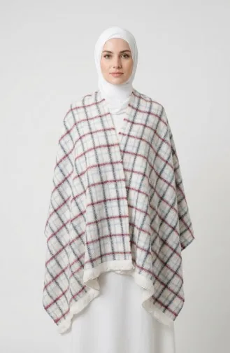 Châle D`épaule 1203-01 Beige Bordeaux 1203-01