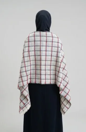 Châle D`épaule 1203-01 Beige Bordeaux 1203-01