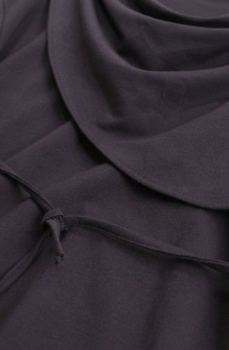 Ensemble Deux Pièces Tunique Drapée Et Pantalon à Détails étoilés 2209-03 Gris 2209-03