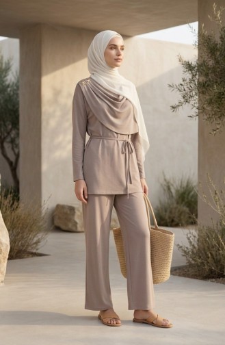 Tuniek En Broek Met Sterrenmotief Tweedelig Model 2209-04 Nerts 2209-04