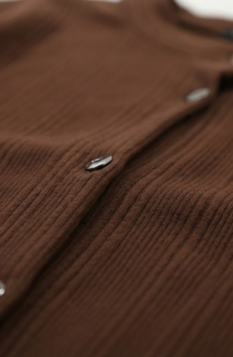 Lange Winterabaya Met Knoopsluiting En Elastische Mouwen 2214-01 Tan 2214-01