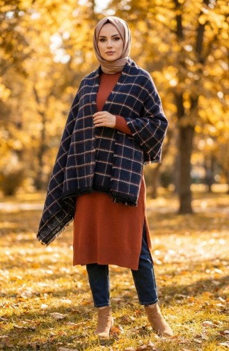 Schoudersjaal 1212-01 Marineblauw 1212-01