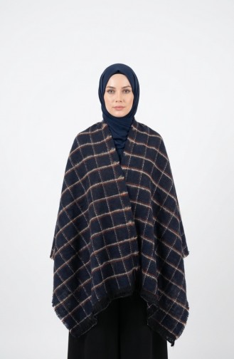 Schoudersjaal 1212-01 Marineblauw 1212-01