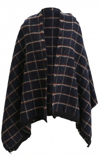 Schoudersjaal 1212-01 Marineblauw 1212-01