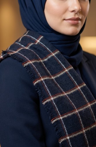 Schoudersjaal 1212-01 Marineblauw 1212-01